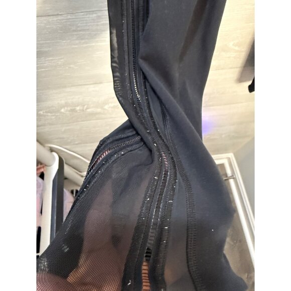 Athleta Womens Black High-Waist Mesh Panel Leggings S Stretchy Activewear - Picture 6 of 12